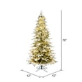 thumbnail image 2 of Vickerman 6.5' x 42" Flocked Kamas Fraser Artificial Christmas Tree, Warm White Dura-Lit® LED Lights, 2 of 3
