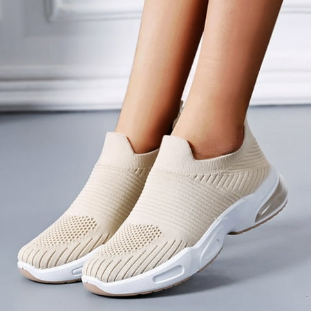 

PhoneSoap Women Fly Woven Mesh Running Shoes For Women Athletic Tennis Walking Breathable Sneakers Fashion Sport Shoes Khaki