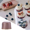 thumbnail image 2 of Toystoory 50 Uds. Envoltorio para cupcakes, revestimiento para magdalenas, envoltorios para pasteles, taza para hornear, bandeja, caja, vasos de Herramientas y accesorios para hornear cafe dorado, 2 of 6