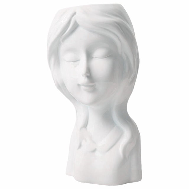 Jarrón de cerámica con forma de cara, decorativo, moderno, estilo nórdico El 185x10x8cm