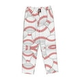 thumbnail image 4 of Xecao Baseballs Women's Straight Lounge Pajama Pants: The Epitome of Relaxed Sleepwear, 4 of 9