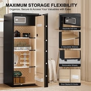 TigerKing 17.6 Cu.ft Extra Large Home Safe, Heavy Duty Digital Security Safe with Touchscreen Keypad, 235lb Solid Steel, 6 Locking Bolts for Home Office, Black