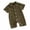 Green, variant on Krdevn Baby Boys Textured Terry Romper Lapel Collar Short Sleeve Button Up Summer Outfit,3-6 Months