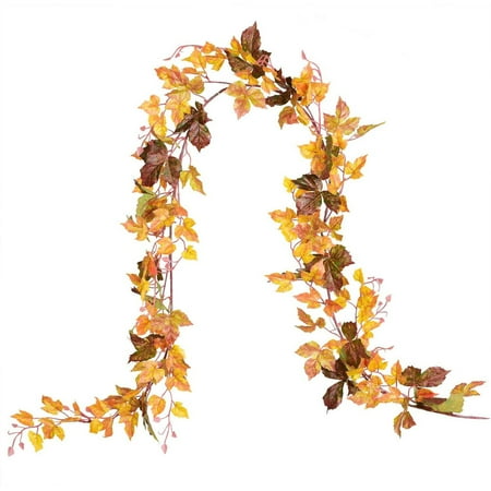 

hcuribad Halloween Simulation Rattan 3-Meter Halloween Autumn Decoration Simulation Maple Leaf Vine 1Pcs