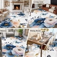 thumbnail image 5 of 5'x8' Area Rugs, Vintage Blue Floral Indoor Outdoor Area Rug for Living Room Bedroom, Farmhouse Watercolor Flower Butterflies Washable Bathroom Rugs Kitchen Floor Carpet Mats Home Decor Aesthetic, 5 of 8