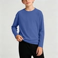 thumbnail image 5 of Edvintorg Boys' Tops, Tees & Shirts Solid Color Cerw Neck Long Sleeve Lightweight Casual Pullover Blouse Boys Clothes Size 2-13, 5 of 7