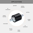 thumbnail image 4 of 8pcs M4x10mm Thread Studs Rubber Shock Zinc Plated 15x15mm Male 16pcs M4 Lock Nuts, 4 of 6
