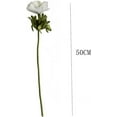 thumbnail image 2 of 7PCS Anemone Artificial Flowers Real Touch Silk Flower Wedding Bride Bouquet DIY Home Decor (White), 2 of 4