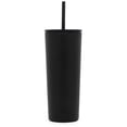 thumbnail image 5 of 24oz Insulated Stainless Steel Classic Tumbler with Straw: Cold Drinkware, Hand Wash, All Ages, 5 of 5