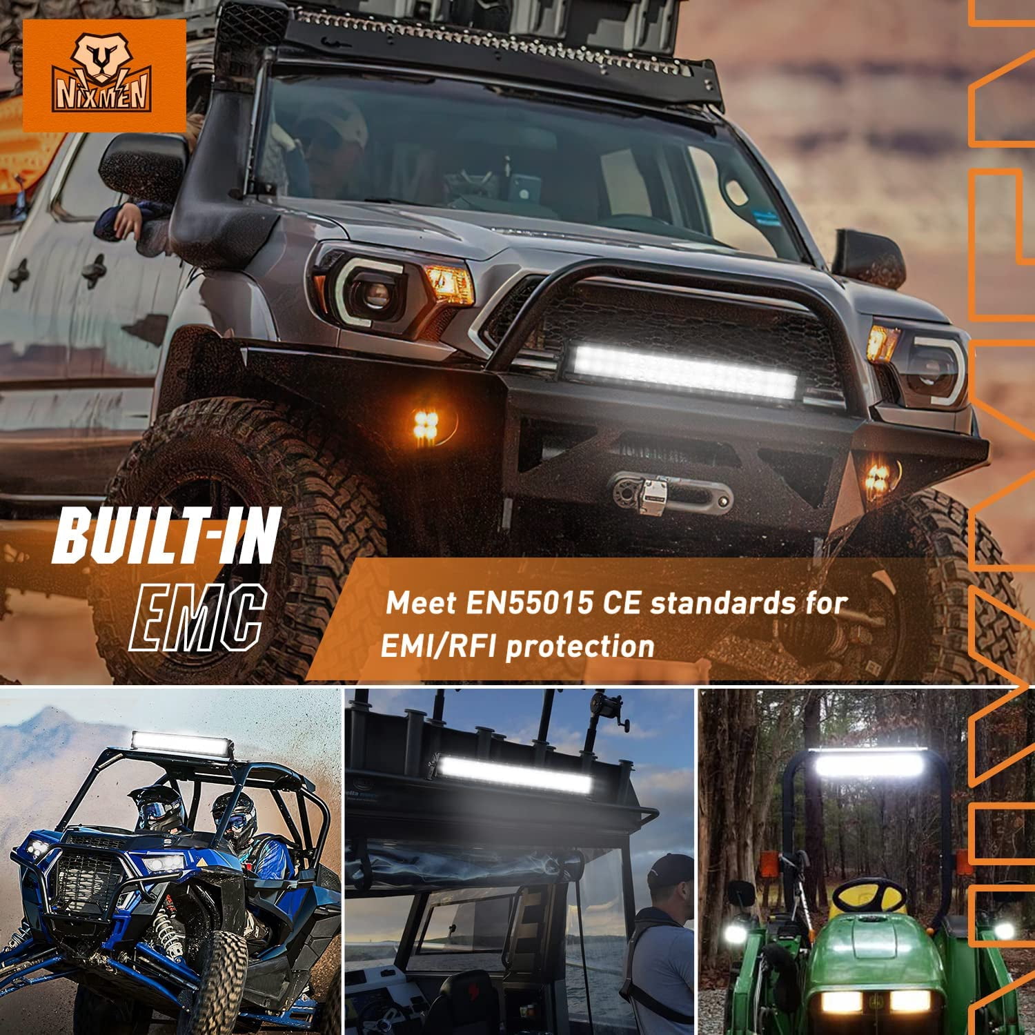 Nilight LED Light Bar 21.6 Inch 200W Flood Spot Combo Beam 24000LM IP68 Offroad LED Driving Lighting for Pickup Truck SUV ATV UTV Boat Jeep