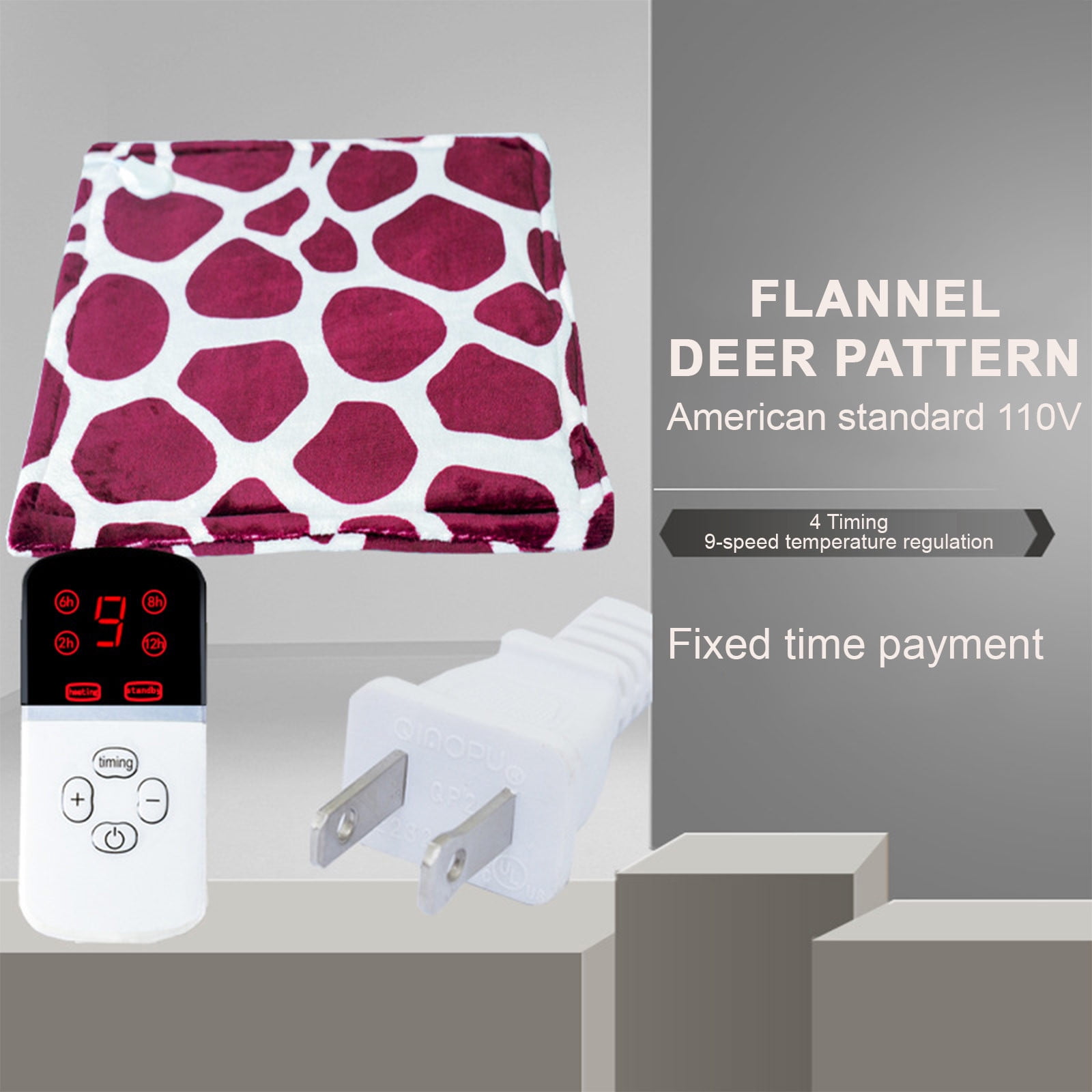 CVLNCYCLING Clearance Heated Blankets Queen Clearance,Winter Soft Flannel Electric Blanket ,150*110CM Car Heated Blanket Electric Throw,9 Fast Heating Modes & 8h Auto Off & Overheat Protection