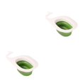 thumbnail image 2 of Inteprter Colador de cocina para colgar en el fregadero, escurridor de verduras, multifuncional, reutilizable, almacenamiento de filtro de Verde blanco 2piezas, 2 of 6