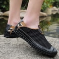 thumbnail image 4 of Men's Color Block Mesh Leather Slip-On Breathable Casual Loafers, 4 of 8