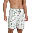 thumbnail image 2 of Yiaed Watercolor Wildflower for Men's Soft Sleep Pajama Short Lounging Pajama Shorts-XX-Large, 2 of 6