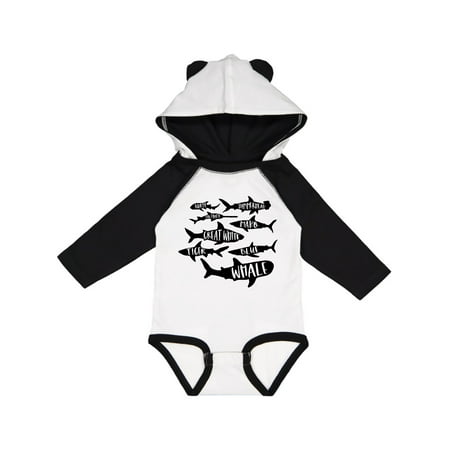 

Inktastic Types of Sharks Gift Baby Boy or Baby Girl Long Sleeve Bodysuit