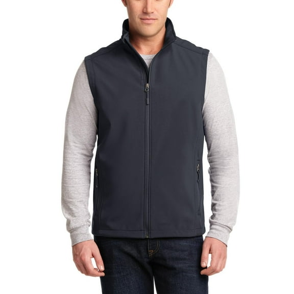 Just Blanks Men's Core 365 Vest Lightweight, Water-Resistant, Windproof, Versatile Outerwear Core Soft Shell, Battleship Grey, 4XL