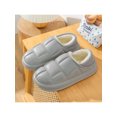 thumbnail image 3 of Frontwalk Unisex Shoes With Lined Slippers Memory Foam House Slipper Indoor Outdoor Lightweight Warm Shoe Womens Waterproof Plush Clogs Gray Closed Back 10.5-11, 3 of 3