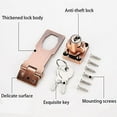 thumbnail image 5 of 2 Packs Keyed Hasp Locks Twist Knob Keyed Locking Hasp for Small Doors, Cabinets and More,Stainless Steel Steel, Hasp Lock Catch Latch Safety Lock Door Lock with Keys (4inch, Bronze), 5 of 10