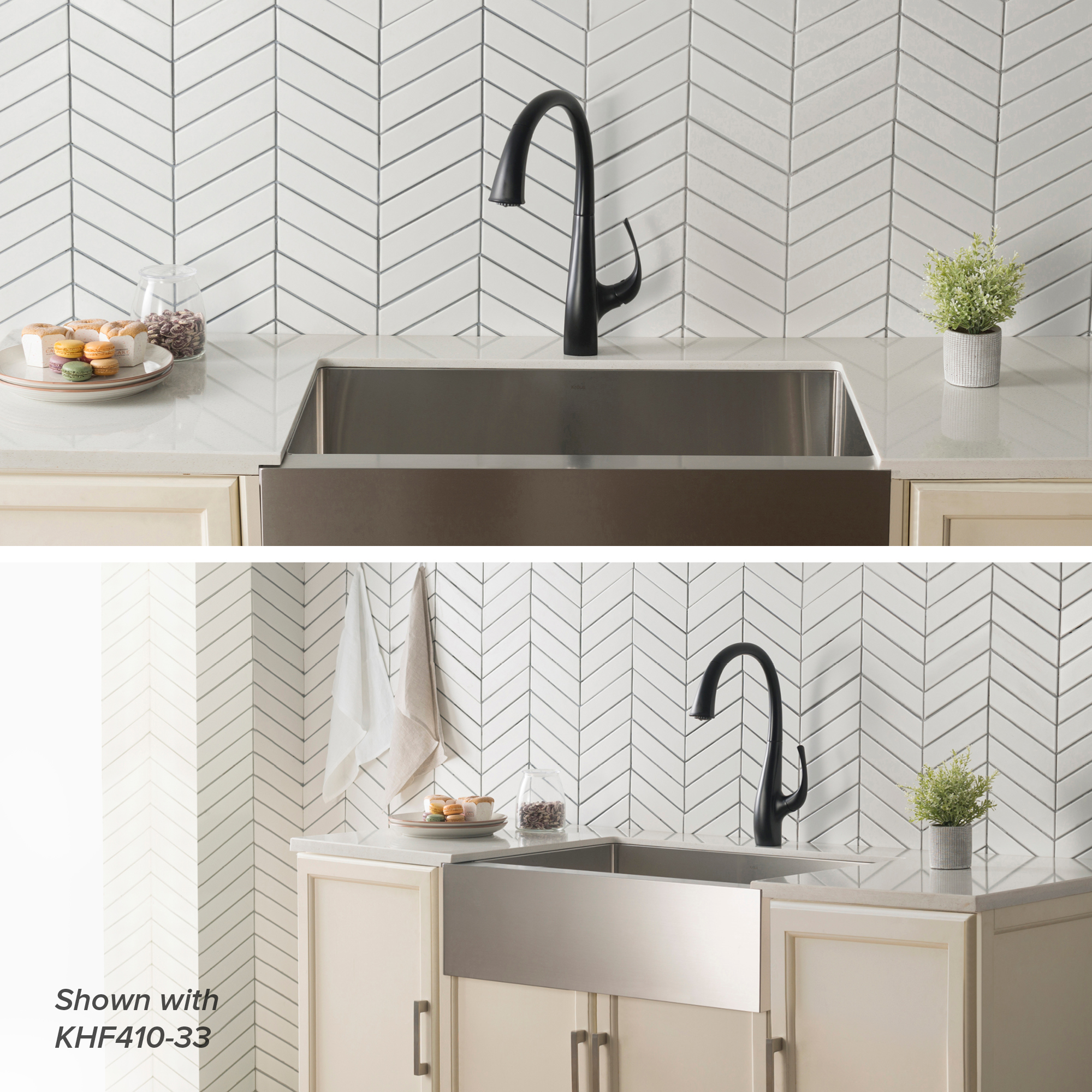 KRAUS Ansel™ Matte Black Finish Dual Function Pull-Down Kitchen Faucet