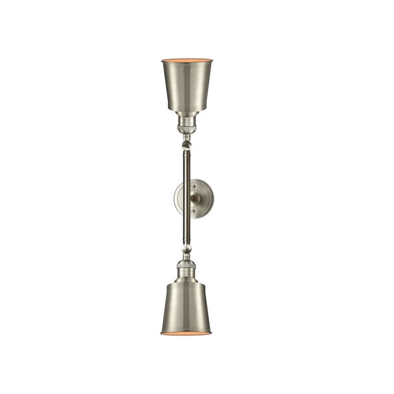 Innovations 208L-SN-M9-SN-LED Addison 2 Light Bath Vanity Light part of the Franklin Restoration Collection, Brushed Satin Nickel