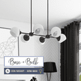 thumbnail image 5 of Prominence Home Stoll Matte Black 6-Light Chandelier with Opal Glass, 5 of 13