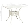 thumbnail image 4 of vidaXL Garden Table White 90x90x73 cm Cast Aluminium, 4 of 4