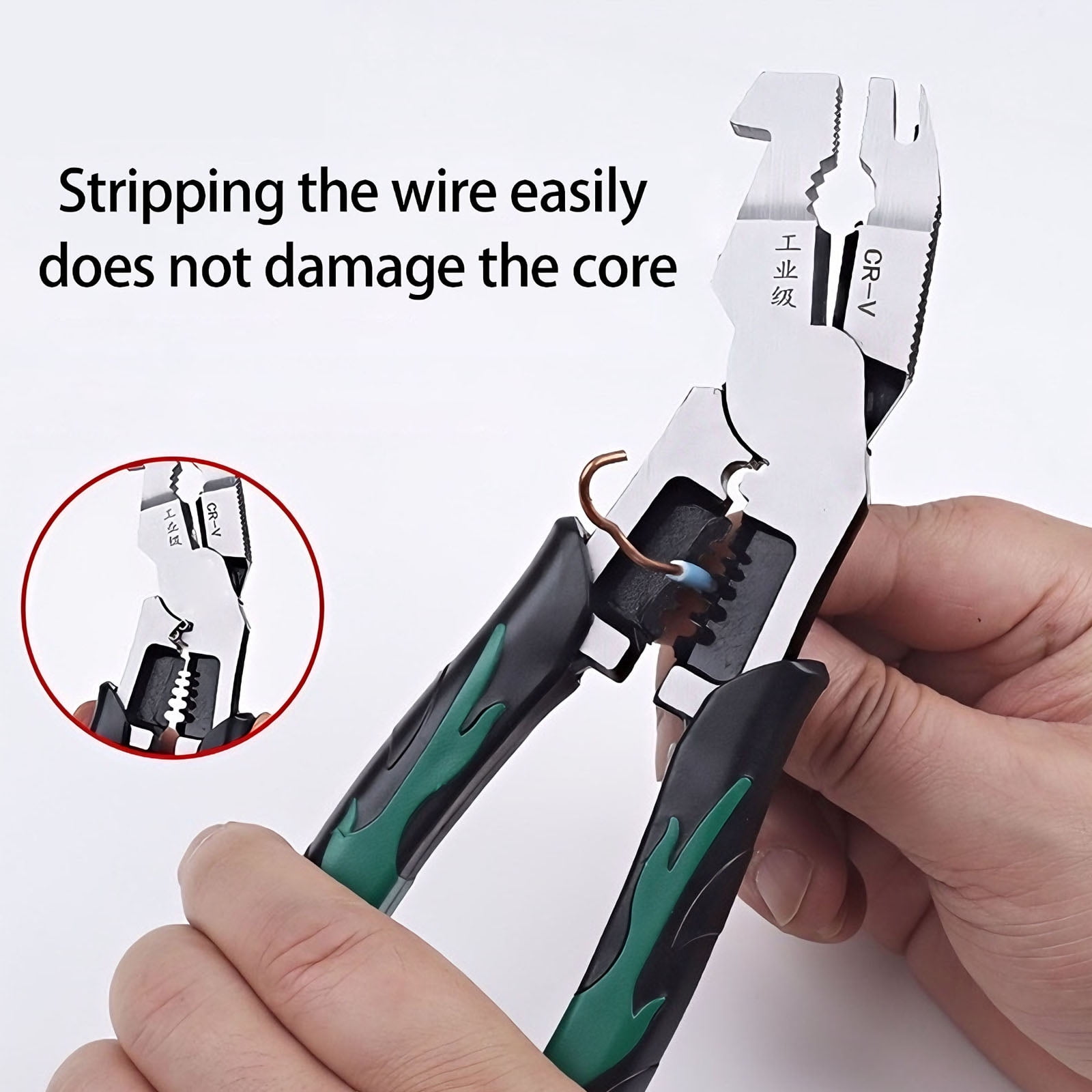 Electrician Cable Wire Cutter Plier Long Nose Plier Cutting Nippers Stripping Crimpping Hand Electrician Repair