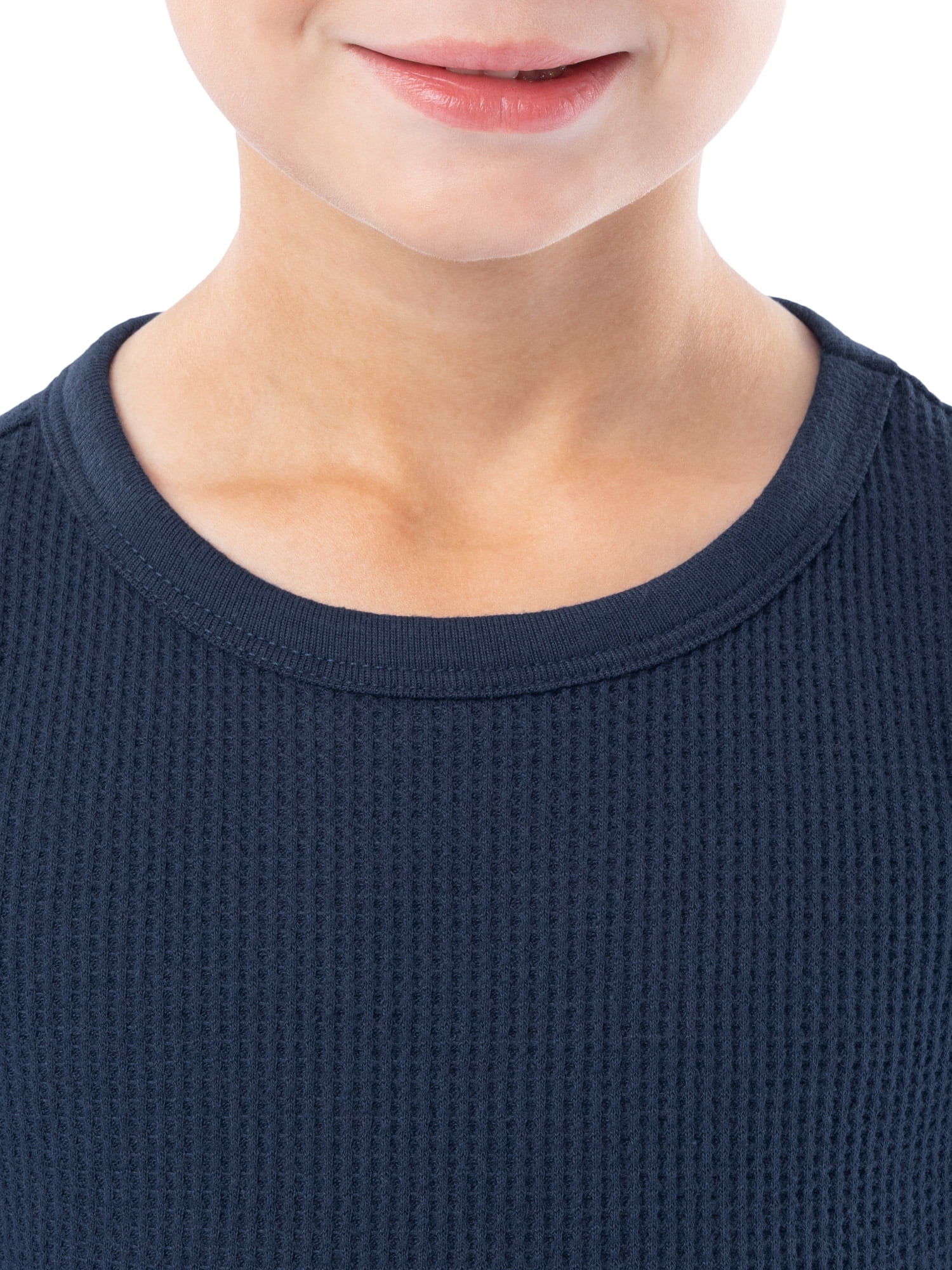 Athletic Works Boy's & Girl's Waffle Thermal Underwear Crew Top & Bottom Set, Sizes XS-XXL