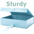 thumbnail image 4 of YWC-Gift Boxes with Ribbon 13x9.7x3.4 Inches, Baby Blue Gift Boxes with Lids, Collapsible Gift Boxes, Magnetic Closure Gift Boxes for all occasion (Glossy Baby Blue), 4 of 4