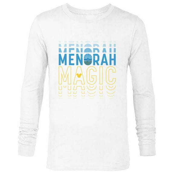 Disney Happy Hanukkah Menorah Magic - Long Sleeve T-Shirt for Men - Customized-White