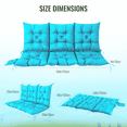 thumbnail image 4 of Outdoor Bench Cushion Inlife Swing Chair Cushion Waterproof Sun-Resistant with 8 Nonslip Ties, Light Blue 150cm*100cm, 4 of 7
