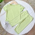 thumbnail image 4 of KAUOD Toddler Girls Polka Dot Summer Outfits Soft Short Sleeve Shirt Pants Set Lightweight Trendy Casual Comfy Clothes, 4 of 4