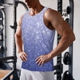 thumbnail image 5 of Pofeuu Glittering Blue Purple Print Men's Workout Tank Tops Sleeveless Muscle Gym Shirt Quick Dry-4X-Large, 5 of 7