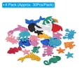 thumbnail image 2 of Uxcell Foam Stickers,4Pack 120Pc EVA Adhesive Glitters Foam Shape Sticker,Sea Animal, 2 of 6