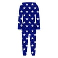 thumbnail image 5 of Xdegoge Adult Onesies Fleece Pajamas Fuzzy Hooded Zip Up One Piece Jumpsuit Heart Graphic Loungewear Sleep Pajama Sherpa Warm Winter Clothes, 5 of 5