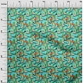 thumbnail image 3 of oneOone Rayon Aqua Blue Fabric Tropical Quilting Supplies Print Sewing Fabric By The Yard 56 Inch Wide, 3 of 5