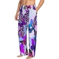 thumbnail image 3 of Kdxio Flying Butterflies Print Men's Sleep Pajama Pant Lounge Pants with Pockets, 3 of 8
