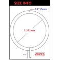 thumbnail image 3 of Curtain Ring Metal 28-Pcs 2.0" Inner Diameter with Flat Eyelet fit up 1.5" Rod (Satin Nickel,28), 3 of 4
