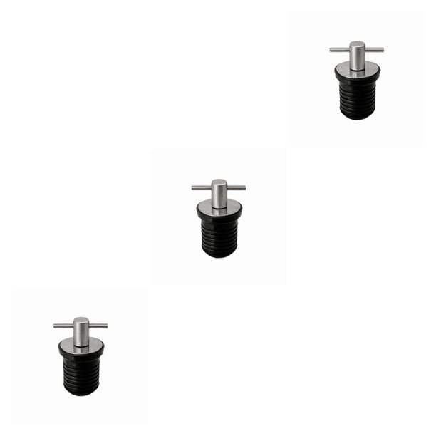 Sidaley Tapón de drenaje, tapón de cubierta, suministros para barcos, escurridor en forma de T, bote de goma, 25mm, a prueba de herrumbre, Type1 NO1