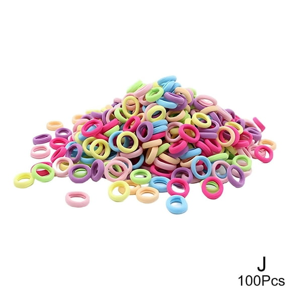 VANIDO 100pcs Kids Small Hair Rope Scrunchy Elastic Girls Rubber Band Hair Ties