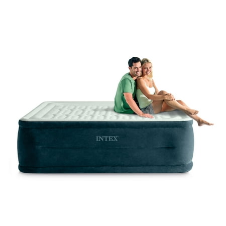 Intex 24 Dream Lux Pillow Top Dura-Beam Airbed Mattress with Internal Pump - Queen