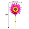 thumbnail image 5 of Sylvtty Sunflower Pinwheel 3-Tier Sunflower Garden Wind Spinner Ground Insert Yard Decor Windmill for Patio Lawn Decoration, 5 of 7