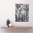 thumbnail image 4 of Wildflower Meadow Grey Orange Botanical Folk Art Living Room Large Wall Art Poster Print Thick Paper 18X24 Inch, 4 of 5