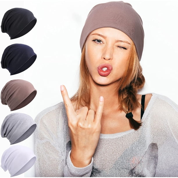 XBFCDN Beanie Chemo Hat – Double Layer Knit Cap For Women & Men, Soft Polyester-Spandex, One Size