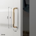 thumbnail image 3 of Goo-Ki 5''(128 MM) Hole Centers Champagne Bronze Cabinet Pulls, Drawer Pulls with Crosshatch Knurling, Cabinet Handles for Dresser,Drawer,and Cupboard, 6 Pack, 3 of 7