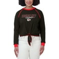thumbnail image 4 of Women's WEAR by Erin Andrews Black Kansas City Chiefs Tie-Front Long Sleeve T-Shirt, 4 of 4