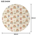 thumbnail image 6 of Beige Highland Cow Flower Cartoon Pattern Round Tablecloth 60"x60",Wrinkle Wipeable Table Cloth for Kitchen Dining Room Picnic Patio Party, 6 of 6