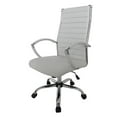 thumbnail image 3 of Furniture of America Damse Faux Leather Large Adjustable Office Chair in White, 3 of 9