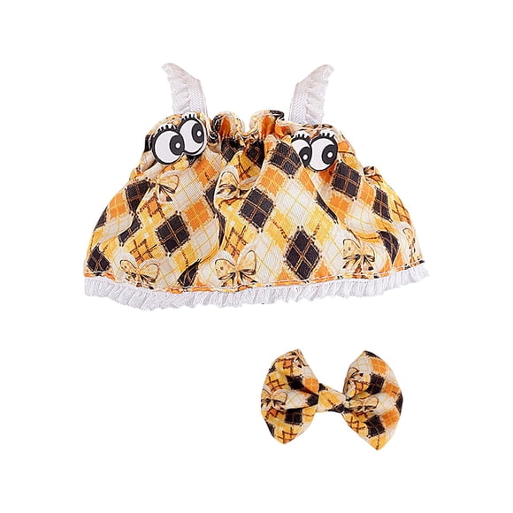 PABUBU Robe de Poupée en Peluche Vêtements de Poupée Sans Jouet Ensemble Simple de Vêtements de Poupée en Peluche, Vêtements de Poupée Jupe Douce, Vêtements de Poupée Adaptés aux Accessoires de Poupées PABUBU (Sans Poupée)