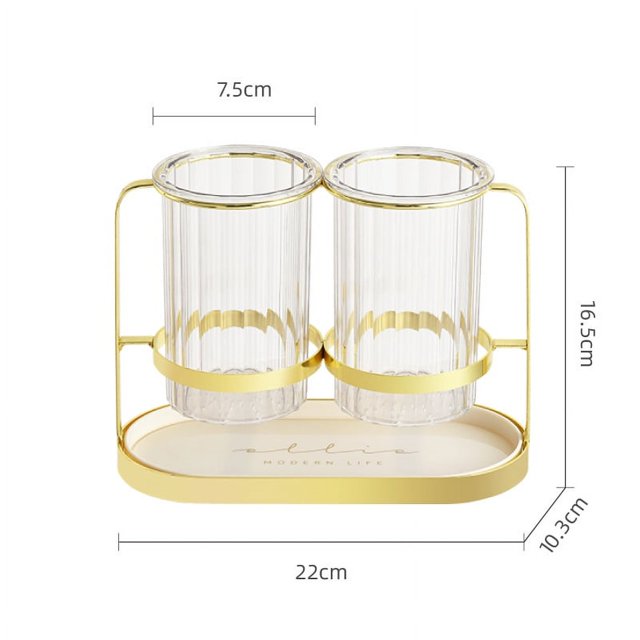 Soporte creativo para palillos, ligero, de lujo, para cocina, escritorio, hogar, almacenamiento de doble capa, palillos, vajilla, cuchillos y tenedores